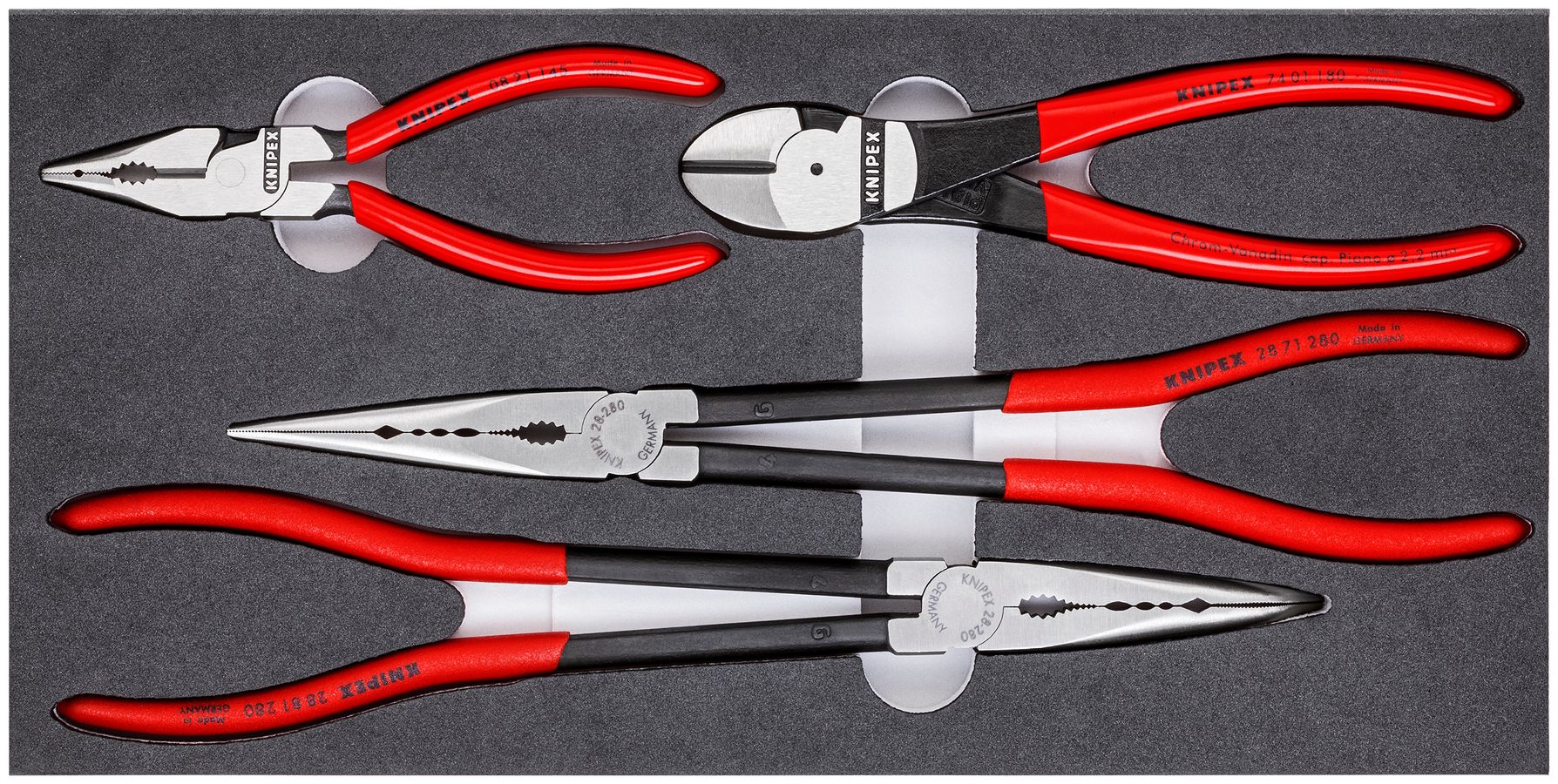 4 Pc Automotive Pliers Set in Foam Tray | KNIPEX Tools