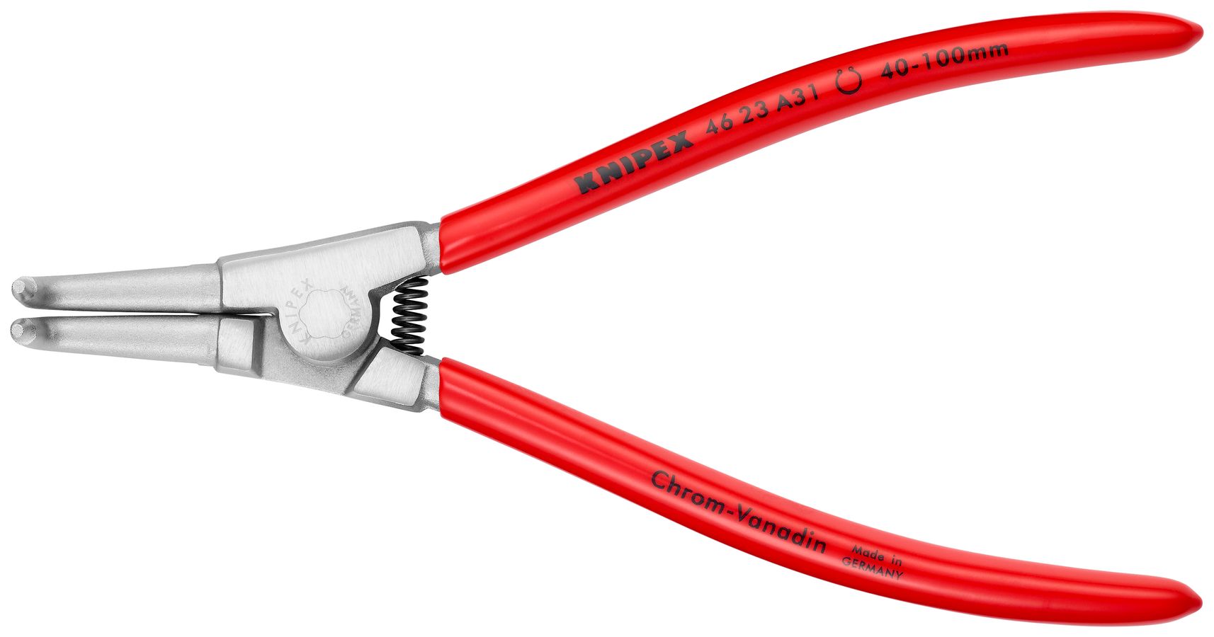 KNIPEX 6-3/4 in. 90 Degree Angled External Snap-Ring Pliers 46 21