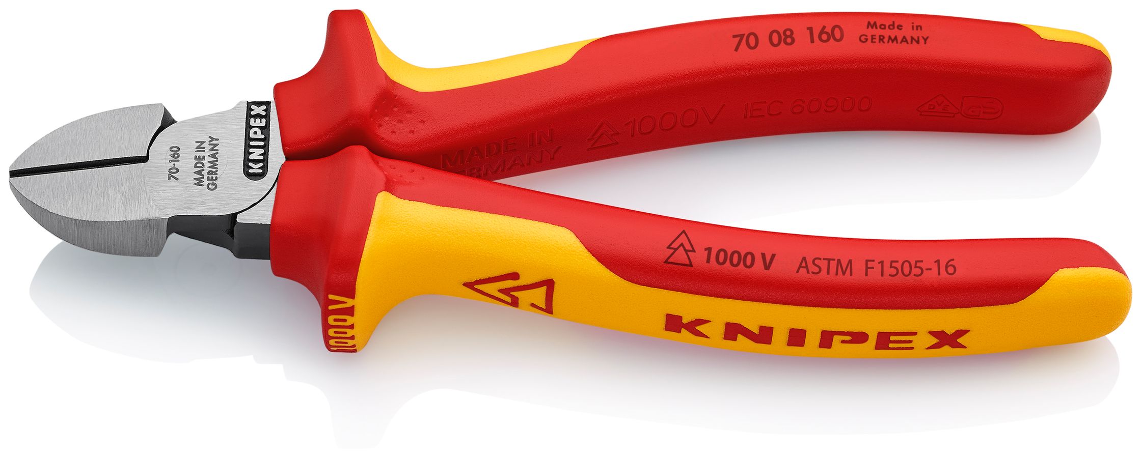 KNIPEX 70 08 Cutters, 1000V 160 Diagonal SBA Tools Insulated (7008160SB  通販