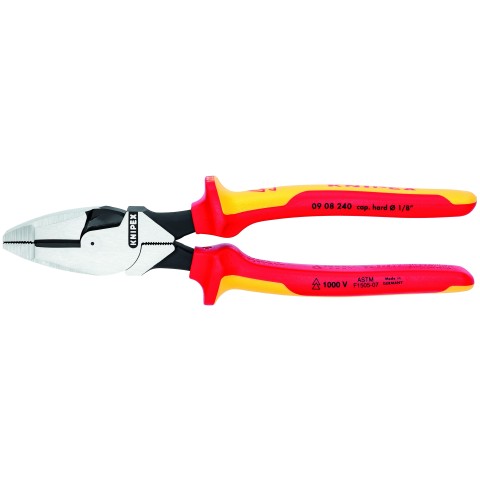 High Leverage Lineman's Pliers New England with Fish Tape Puller