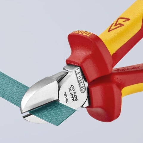 Diagonal Cutters-1000V Insulated-Tethered Attachment | KNIPEX Tools