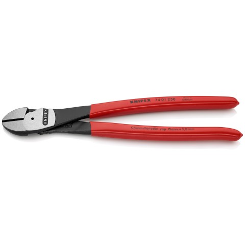 Knipex - cutting end clamp, PVC handle, 180 mm