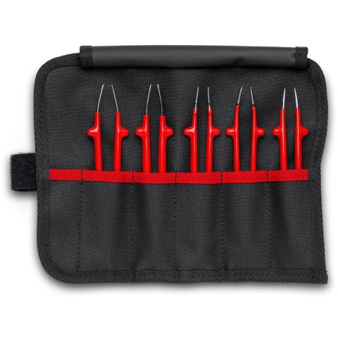 5 Pc Stainless Steel Tweezers Set in Tool Roll-ESD | KNIPEX Tools