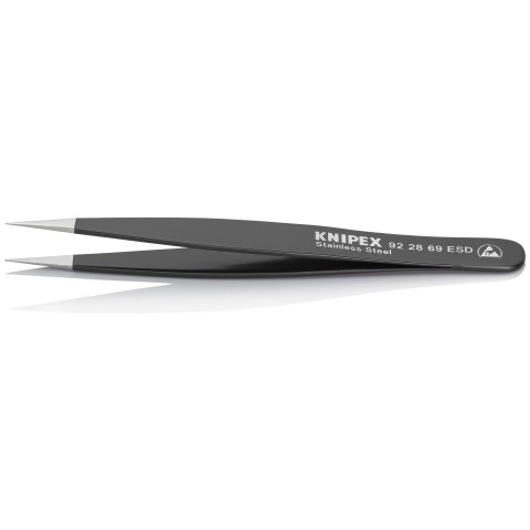 Stainless Steel Gripping Tweezers-Needle-Point Tips-ESD | KNIPEX Tools