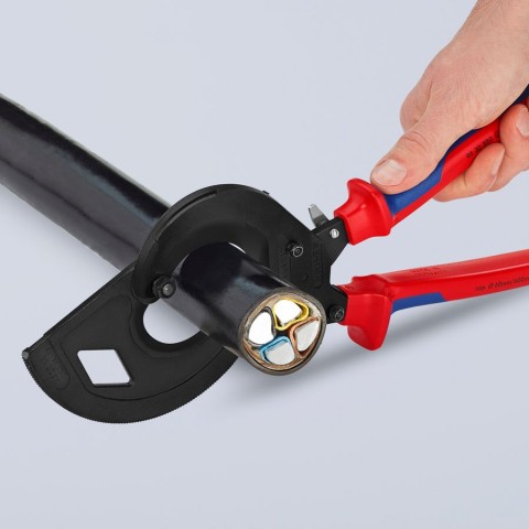 3 Stage Drive Ratcheting Cable Cutter | KNIPEX Tools