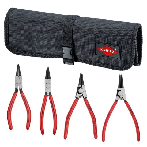 4 Pc Snap Ring Set In Tool Roll-Straight and 90 Degree | KNIPEX Tools