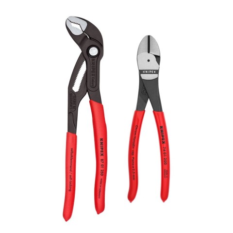 2 Pc Cobra® and Diagonal Cutters Set with Keeper Pouch | KNIPEX Tools